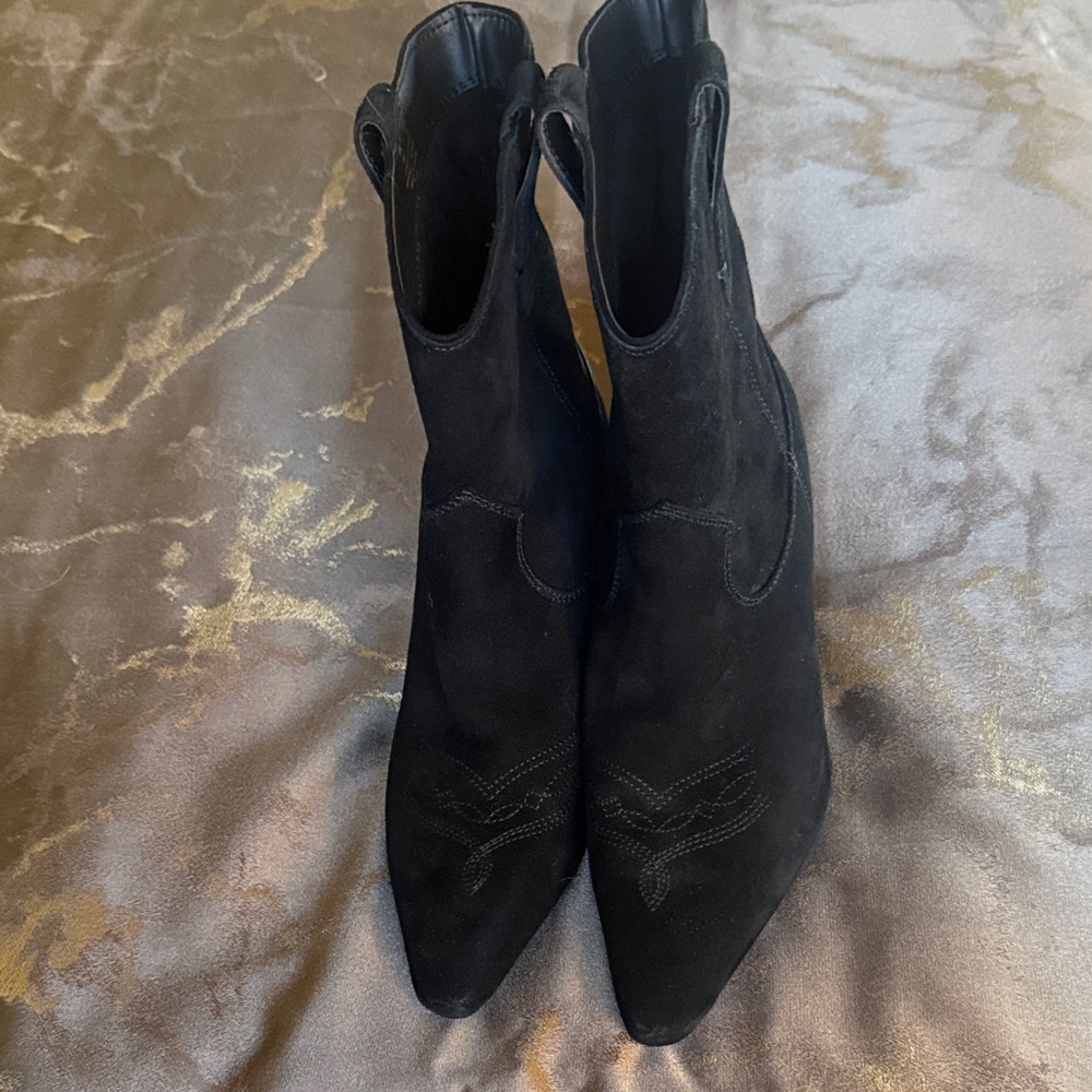 Sam Edelman Black Suede Ankle Booties